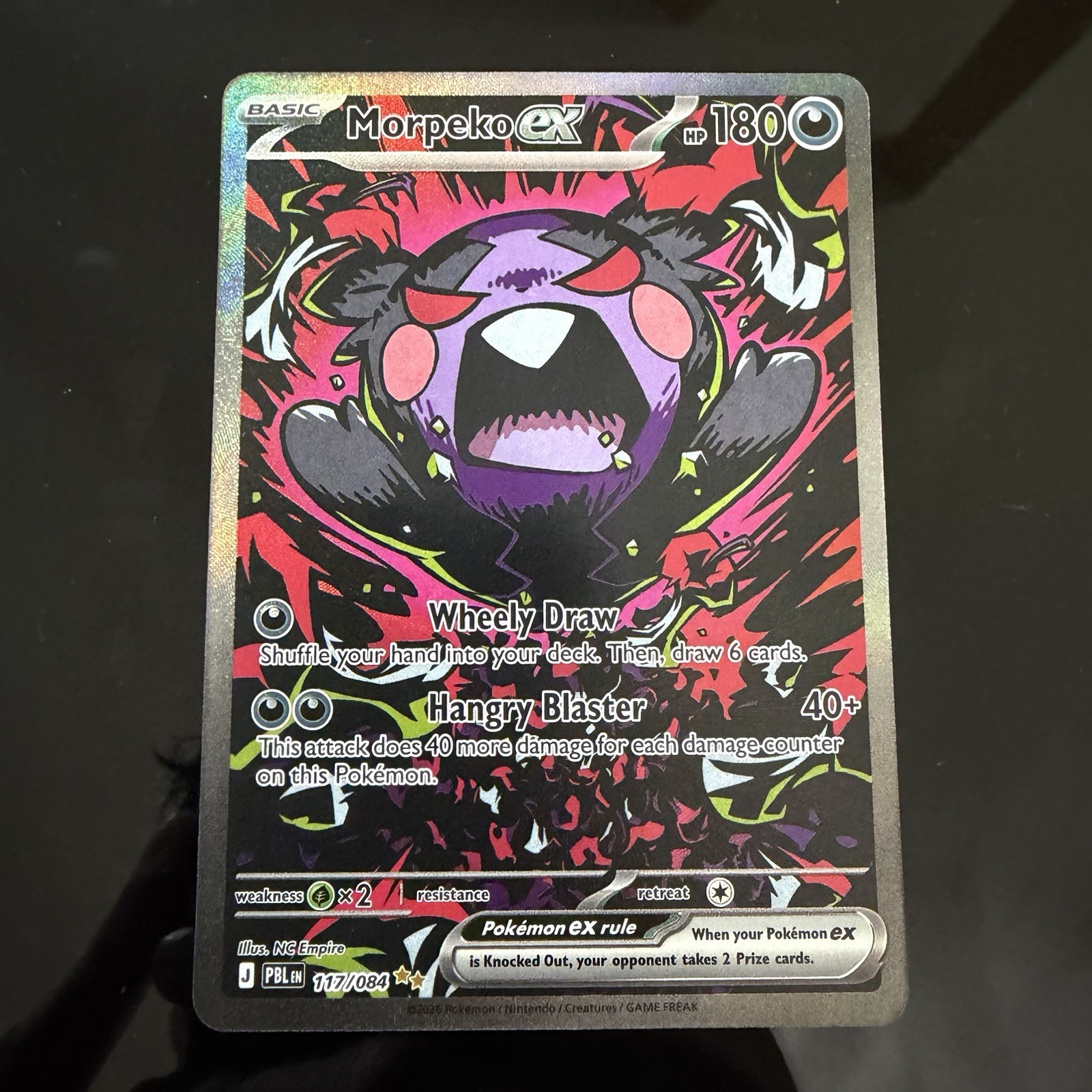 Morpeko ex 117/084 Special Illustration Rare Pitch Black Pokemon Holo Near Mint