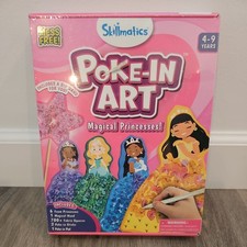 Poke-In-Art Magical 6 Princesses Kids DIY Fabric Art Craft Kits Skillmatics NEW