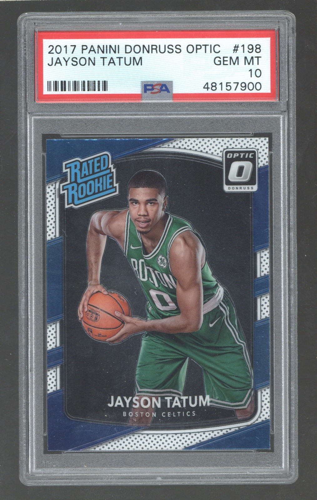 2017-18 Donruss Optic #198 Jayson Tatum ROOKIE RC PSA 10 view 1