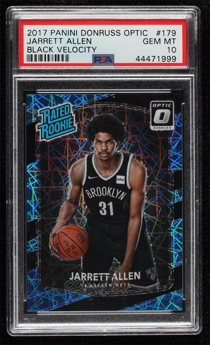 2017-18 Donruss Optic Black Velocity Prizm 39/39 Jarrett Allen PSA 10 GEM MT 1p8