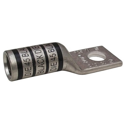 GRAINGER APPROVED 24D003 OneHoleLugCmprsnConn,Long,Black,45 24D003