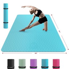 Extra Large Yoga Mat - 72"x48"/78"x54"x6mm 1/4 inch , Non-Slip, Durable, Eco...