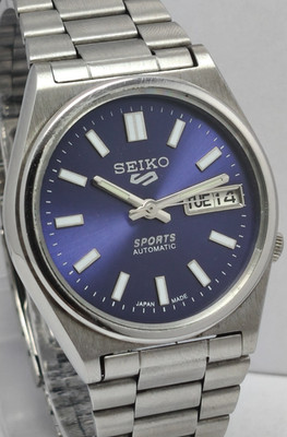 Seiko 5 Automatic 21 Jewels Day/Date Wrist Watch For Men's In Working Condition