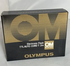 Olympus OM System Electronic Flash TTL Auto CORD T 2m - New Old Stock