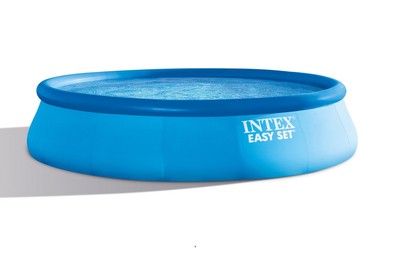 Intex 15ft X 42in Easy Set Pool Set with Filter Pump Ladder Ground Cloth and Poo
