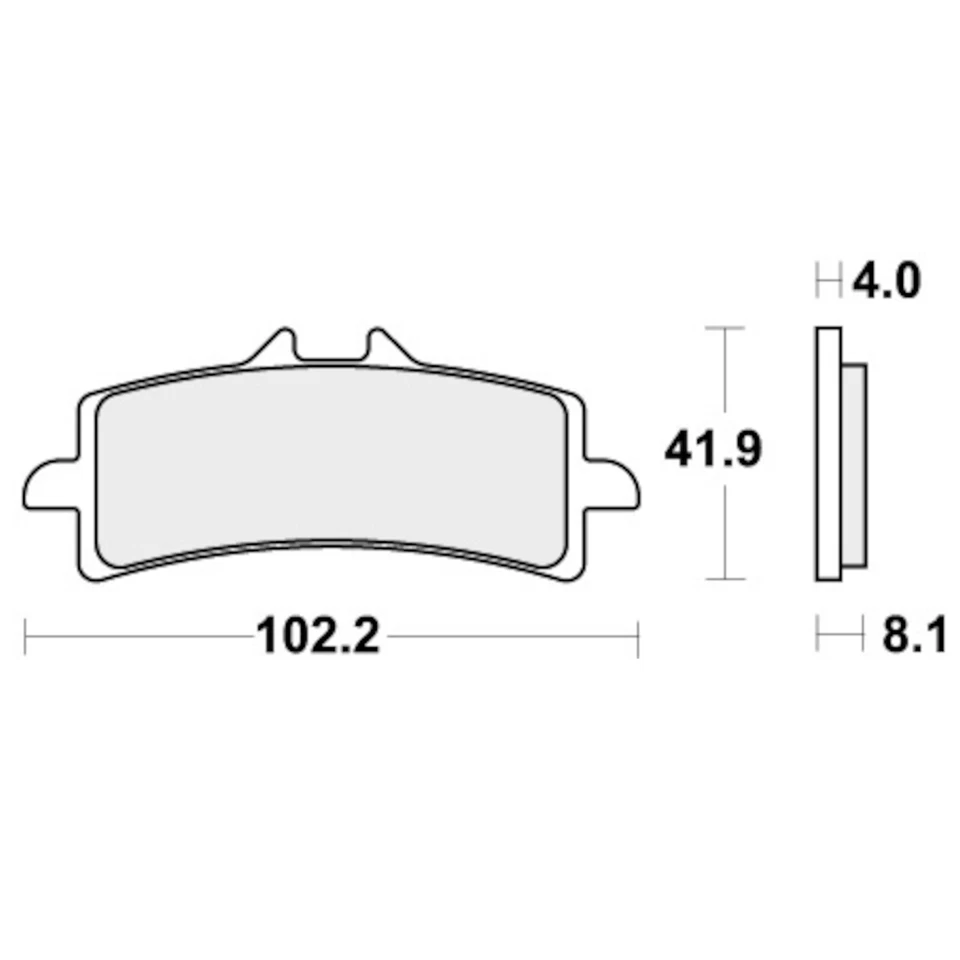 Bremsbeläge für Triumph Tiger 1200 Rally Explorer ABS 2022-2023 vorne DS-2 RR SBS - Bild 2 von 4