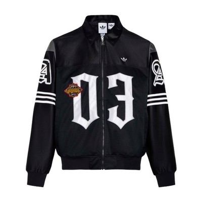 adidas Originals Classic Loose Fit Old English Print Jacket