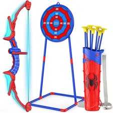 Bow and Arrow Set for Kids, LED Light Up Archery Set with 7 Suction Cup Arrow...