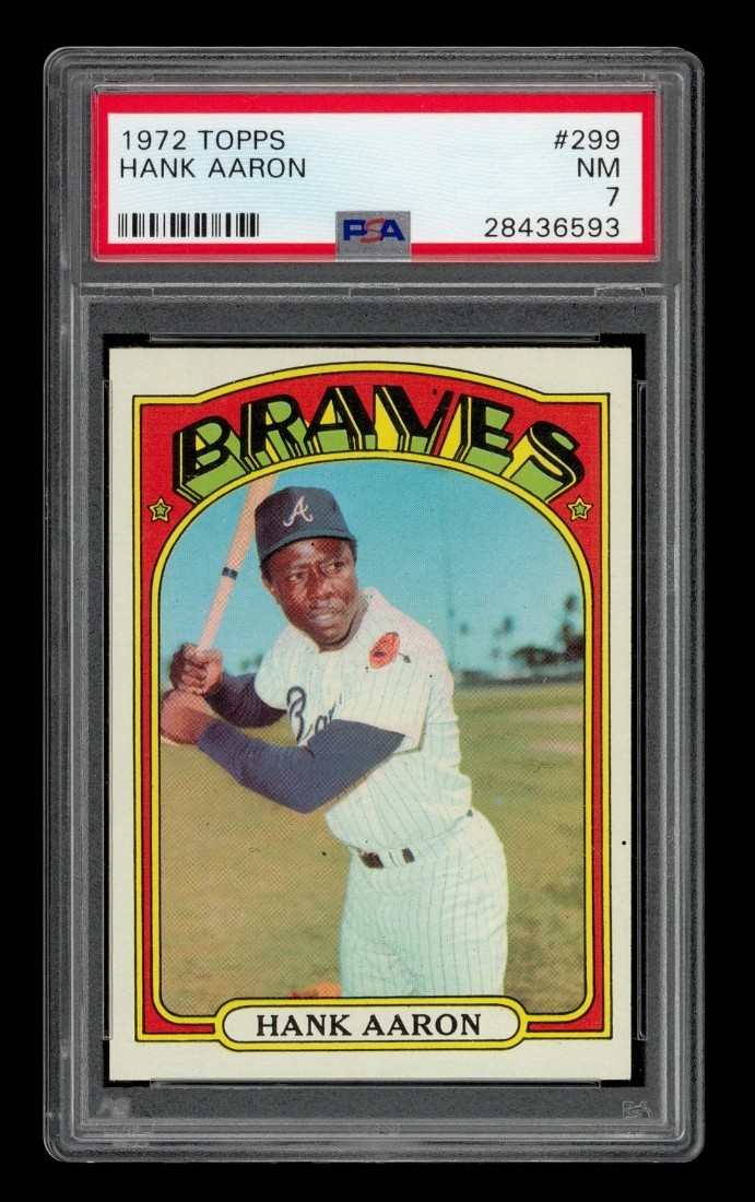 1972 Topps Set-Break #299 Hank Aaron PSA 7 NM