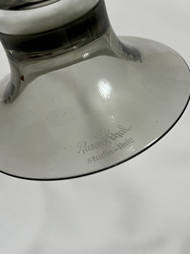 Rosenthal Studio Linie Romus Crystal Challis Smoke Foot Wine Glasses Set Of 8 - Picture 18 of 22