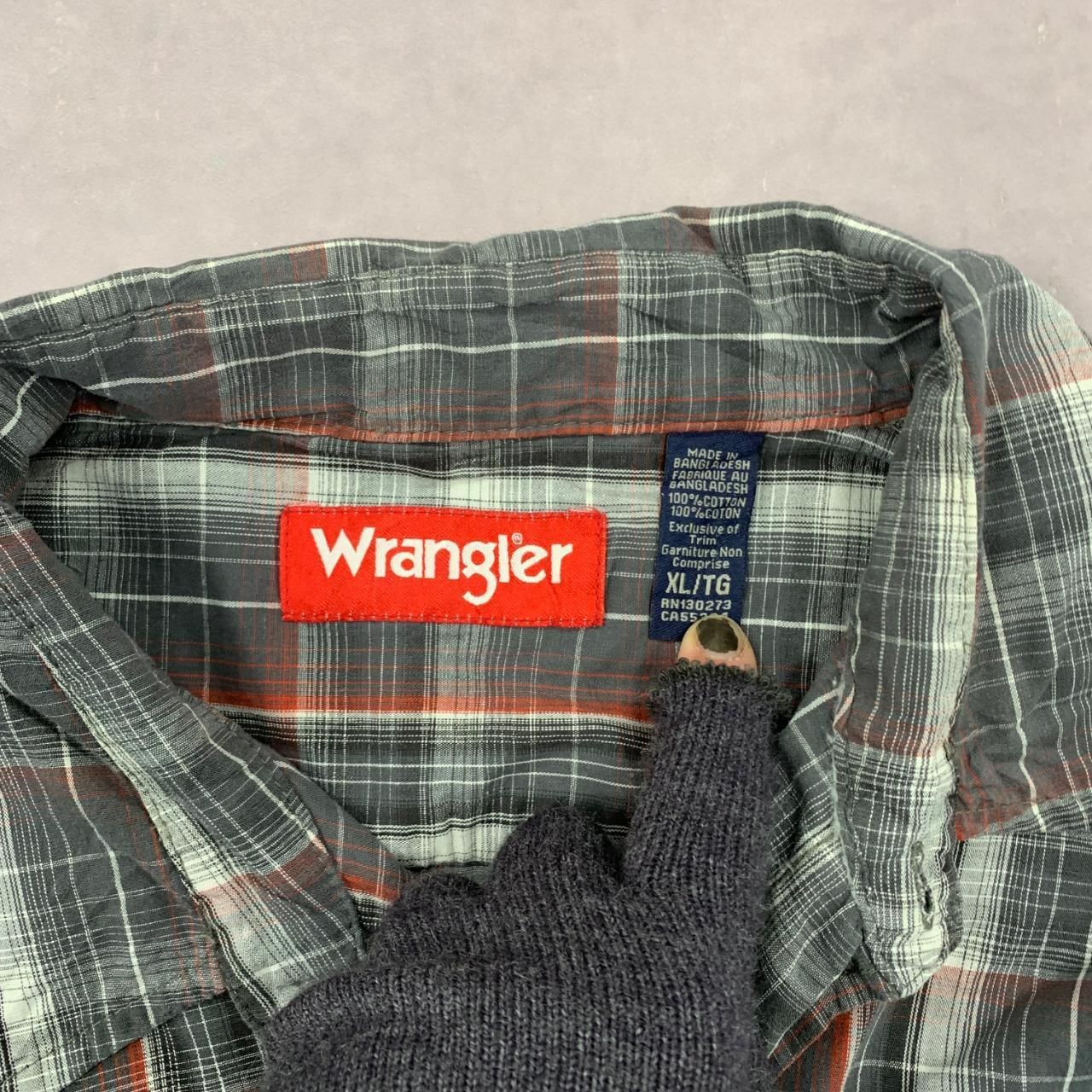 Wrangler Shirt checked patterned long sleeve shirt with chest pockets Men's XL thumbnail 4
