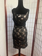 Express Black lace dress with ruching Size 12