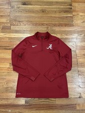 Nike Dri Fit Alabama Roll Tide 1/4 Zip Pullover Men XL Burgundy