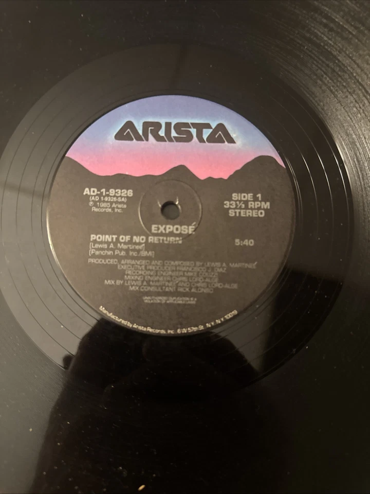 Exposé–Point Of No Return–1985 Arista– 12" Vinyl Single - Image 3 of 4