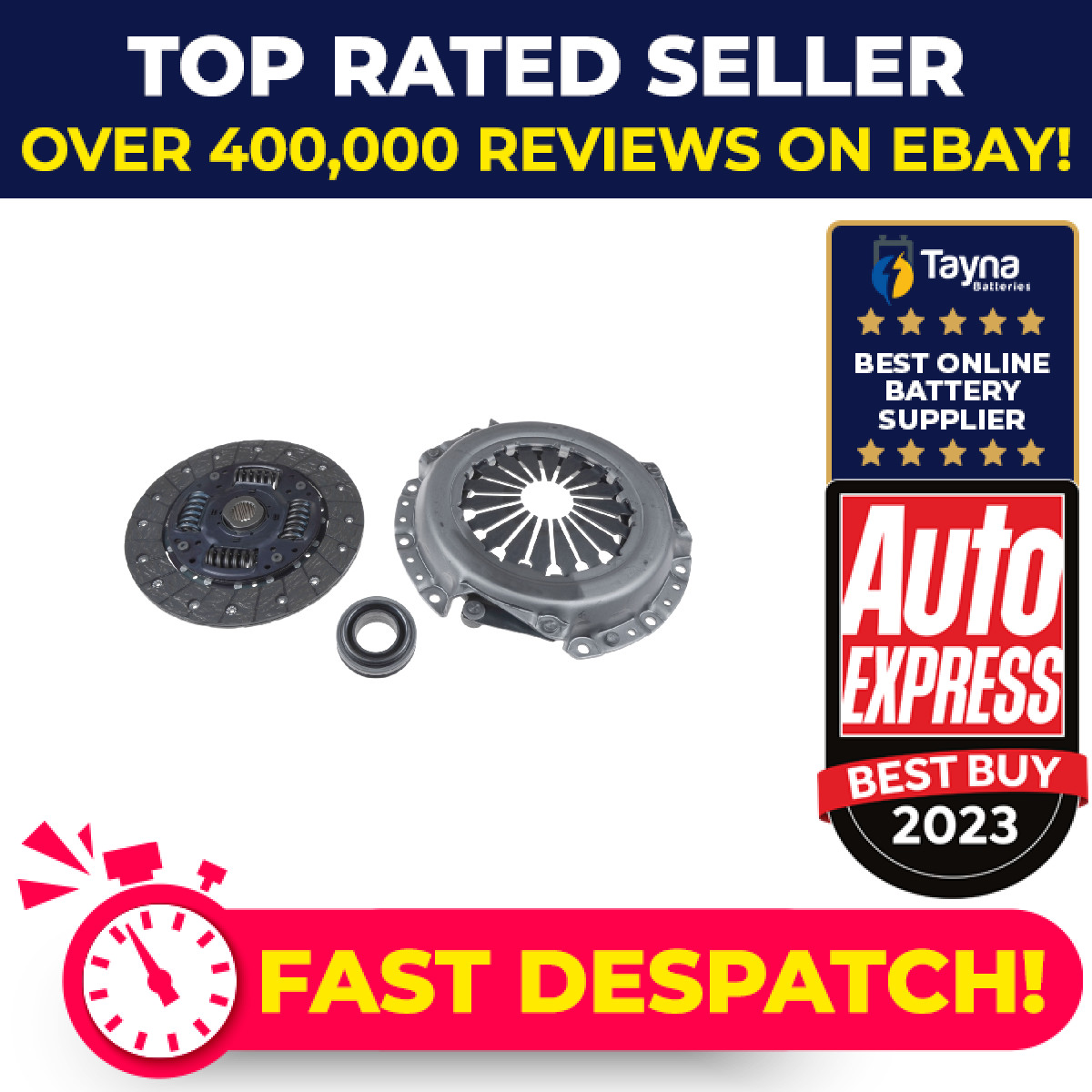 Clutch Kit 3pc (Cover+Plate+Releaser) fits HYUNDAI ELANTRA AD 1.6 2016 on G4FG