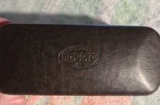 FOSSIL Brown Leather Look Eyeglasses Eyeglass Glasses Case Used