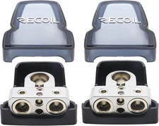 PBT-D08 2 Pack Premium Solid Brass Positive Negative Battery Terminals Clamps wi