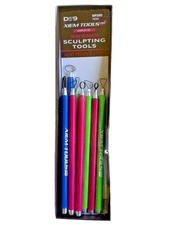 Xiem Tools  Set D 9 Mini Ribbon Sculpting Heat Treated Steel Clay Wax Plaster