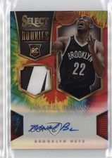 2014-15 Panini Select Rookie Jersey Tie-Dye Prizm /25 Markel Brown #4 Auto 6q5
