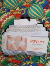 Warners Blissful Benefits Hipsters W/ Lace Dig Free Waistband 2XL 3-Pack WP319