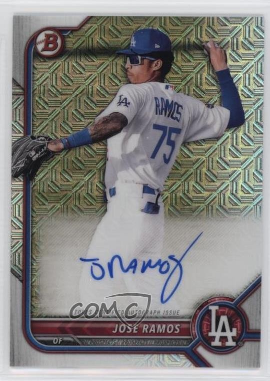 2022 Bowman Chrome Mega Box Chrome Mojo Jose Ramos #BCMA-JR Auto 0s55