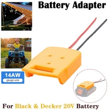 DIY Power Wheels Adapter For Black & Decker 20V Battery For Robotics Toys -14AWG