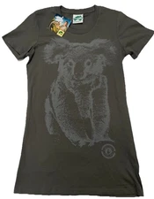 NEW Steve Irwin animal adventures Australian zoo koala T shirt Women’s XS Gray