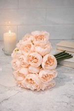20 Artificial Blush Peonies Faux Flowers 14 15in Realistic Wedding Decor New