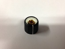Neutrik Rean Black Knob With White Line Part number C210H-09-R6 NOS
