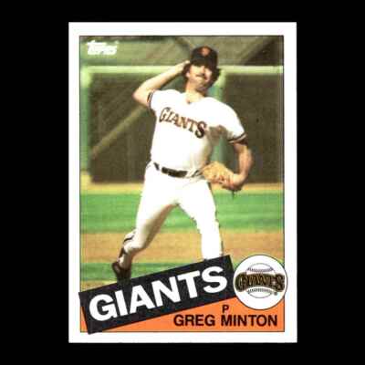 Greg Minton 1985 Topps San Francisco Giants #45 R321G 36 | eBay