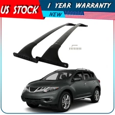 For Nissan Murano 2009-2014 Black Top Roof Rack Cross Bar Aluminum Black Pair