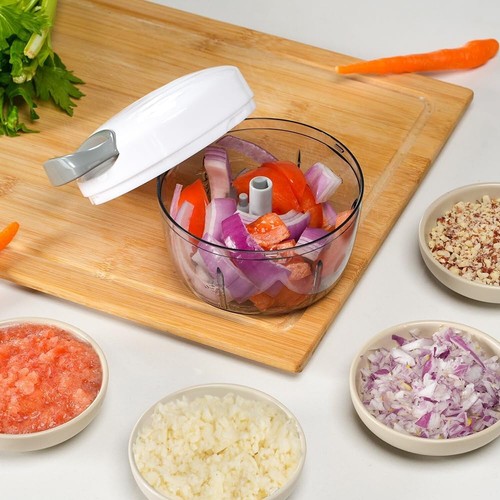 Manual Food Processor Vegetable Chopper 2.3 Cup Small Mini Hand Pull String O... - Picture 3 of 6