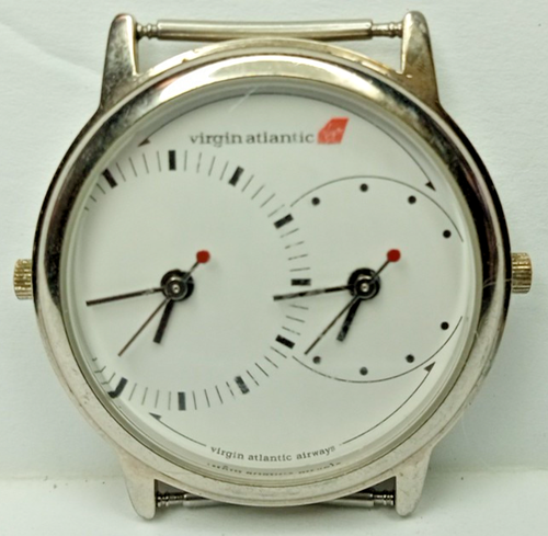 Virgin Atlantic Airways Uhr Dual Time Quartz läuft ausgemustert ohne Band Airline - Bild 1 von 9