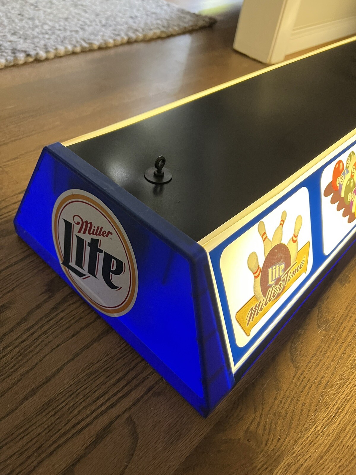 Miller Lite Brewing Beer Pool Table Bar Hanging Light Man Cave 50” Billiard bowl eBay