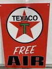 Vintage Style Texaco Free Air Gas Pump Steel Metal Top Quality Sign