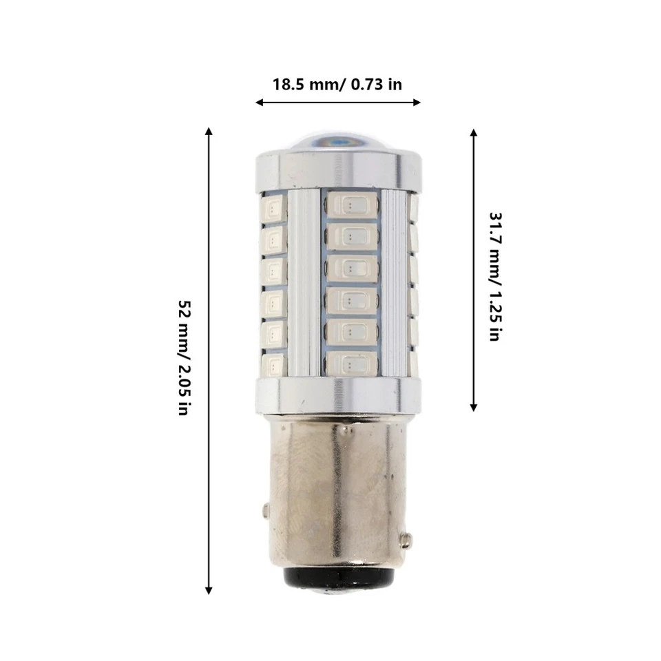 AUXBEAM 1157 Red LED Brake Light Bulb For Ford F-150 1975-1987 F-250 F-350 58-87 - Image 3 of 4