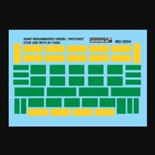 Microscale MC-4254 HO Burlington Northern Santa Fe BNSF Renumber Patches Decals