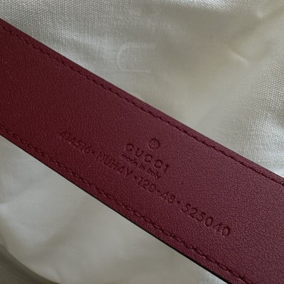 NEW Gucci Marmont Belt GG Logo Red Brown Monogram Canvas 120 cm 48 inch NEW Gucci Marmont Belt GG Logo Red Brown Monogram Canvas 120  main image 4