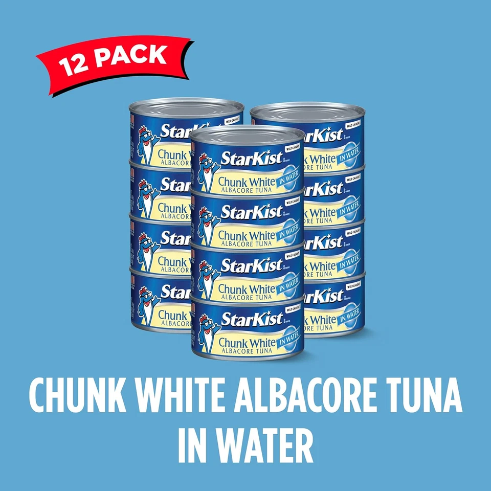 Кусок белого тунца альбакора в воде, 12 унций, упаковка из 12 - Изображение 3 из 4