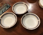 Vintage NWOB Noritake Blue Gold Trim Dawn Japan 3 Dessert Berry Bowl 6611 China — photo 8