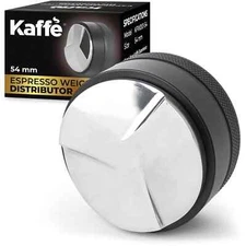 Kaffe 54mm Coffee Distributor Tool w/Adjustable Depths - Stainless Steel Espr...