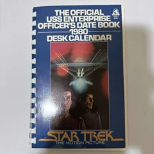 Star Trek Official USS Enterprise Officer's Date Book 1980 Desk Calendar Wallaby