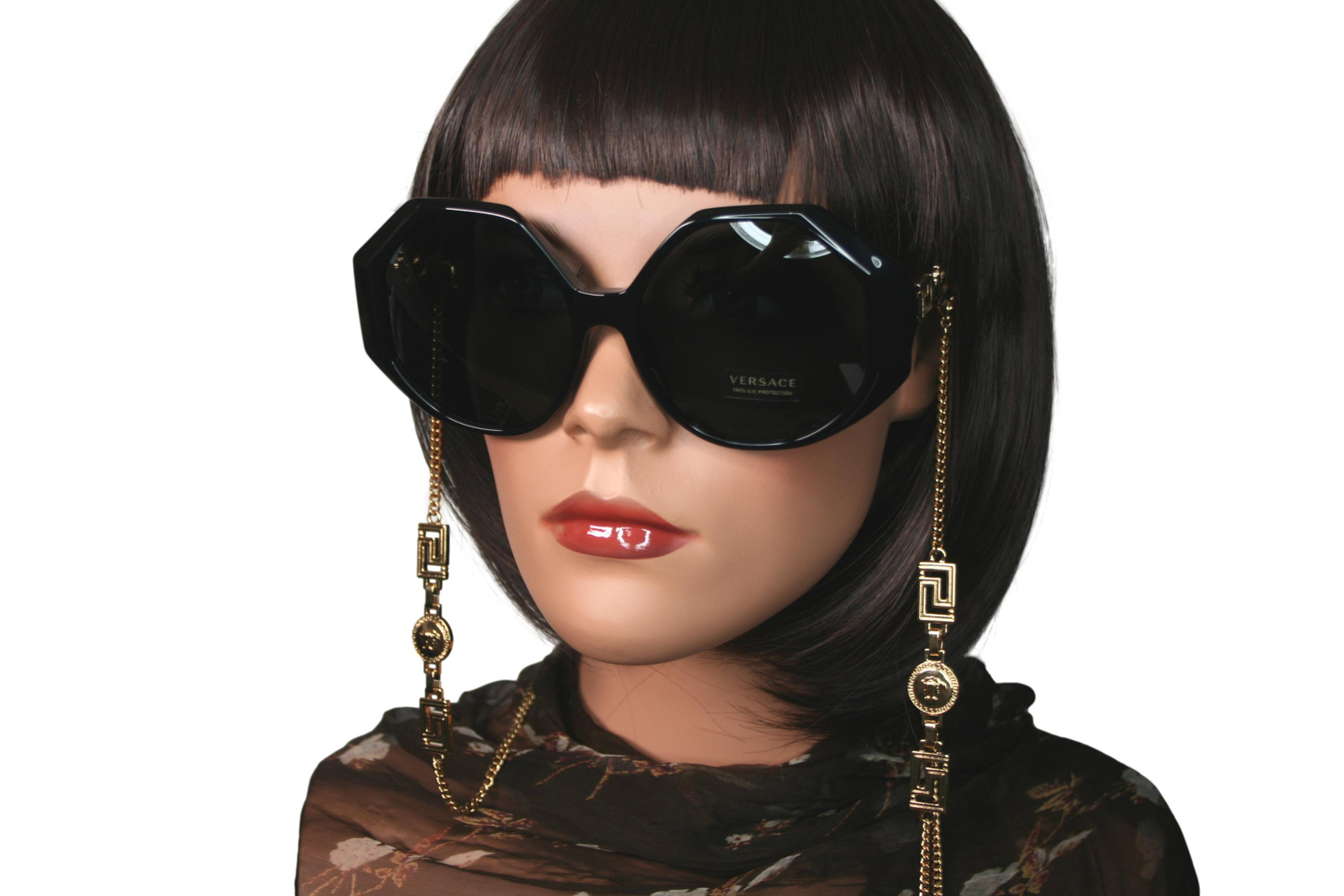 WOMENS VERSACE VE 4395 5345/87 SUNGLASSES WITH REMOVABLE CHAIN image 7