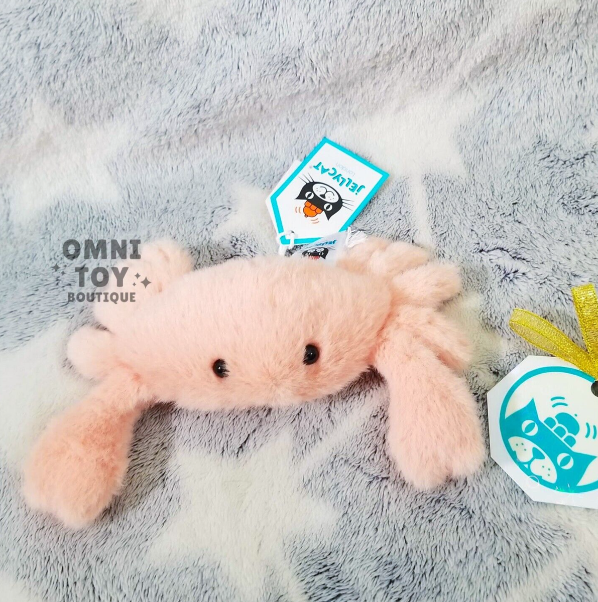 Jellycat FLUFFY CRAB NWT Plush Toy Ocean Sea Creature Pink Mini