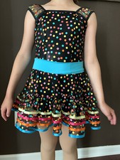 Girls Jazz Tap Dance 4 Piece Costume Outfit With Headband SIZE 10-12 Brand New