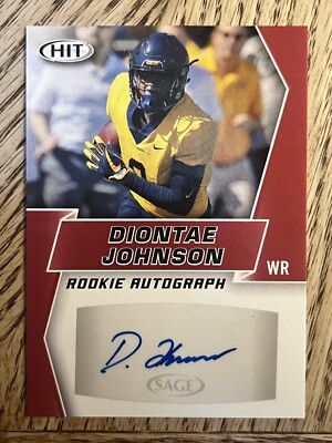 2019 Sage Hit DIONTAE JOHSON Rookie (RC) Autograph #A35  FAST FREE SHIPPING 