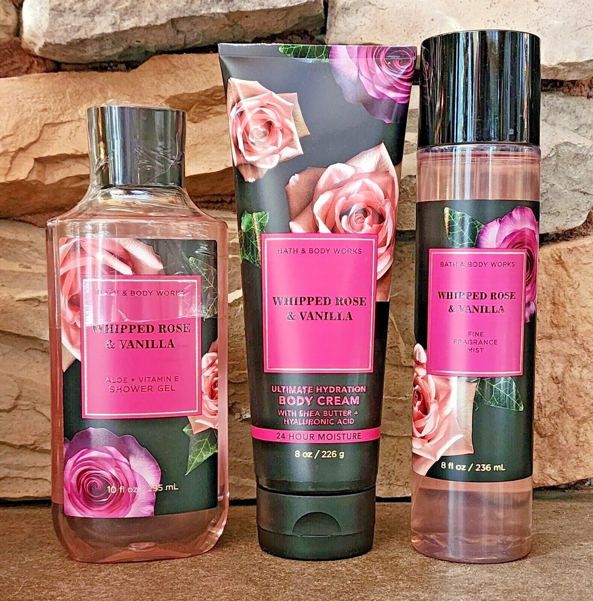 WHIPPED ROSE VANILLA Bath Body Works YOUR CHOICE OF ITEMS