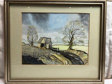 Fabelhafte KT. - Kenneth Thompson Original Aquarell & Tusche "Old Barn" 