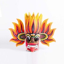 Mask Wall Traditional Wooden D cor Sri Hand Home Lankan Hanging Carved Handmade