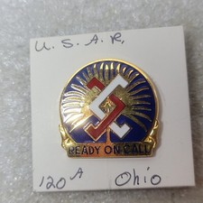 US Army 120th Army Reserve Command Authentic Vintage Lapel Pin Made in USA E25